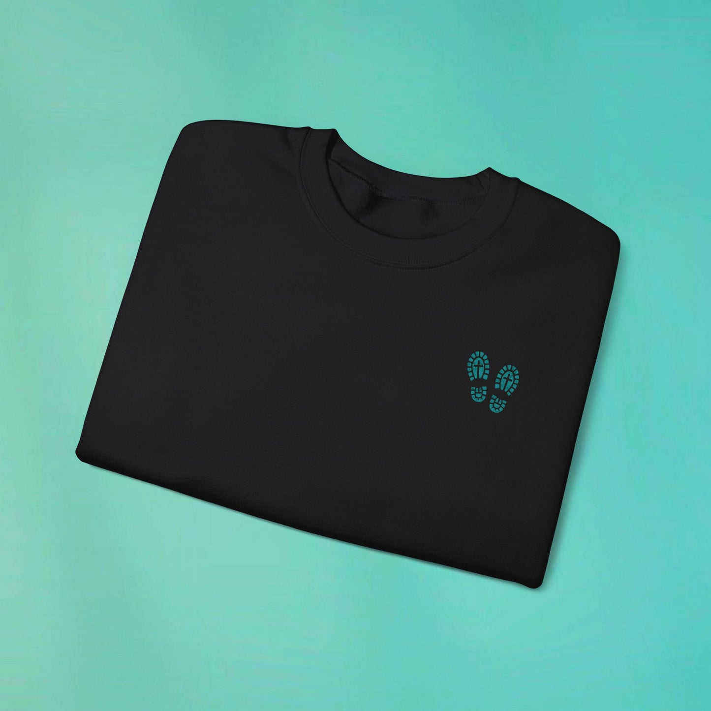 Sunday Running Club Black Distressed Teal Sweatshirt