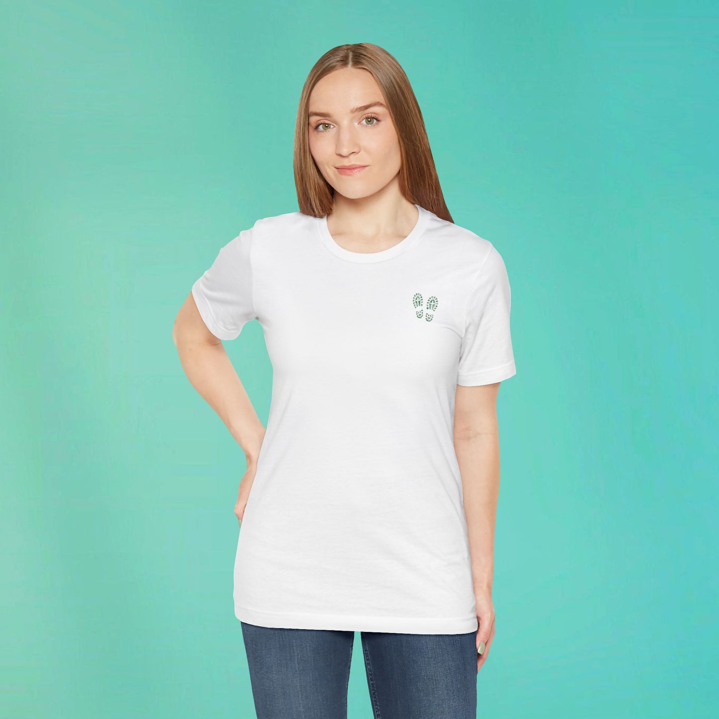 Sunday Running Club White Distressed Green Tee