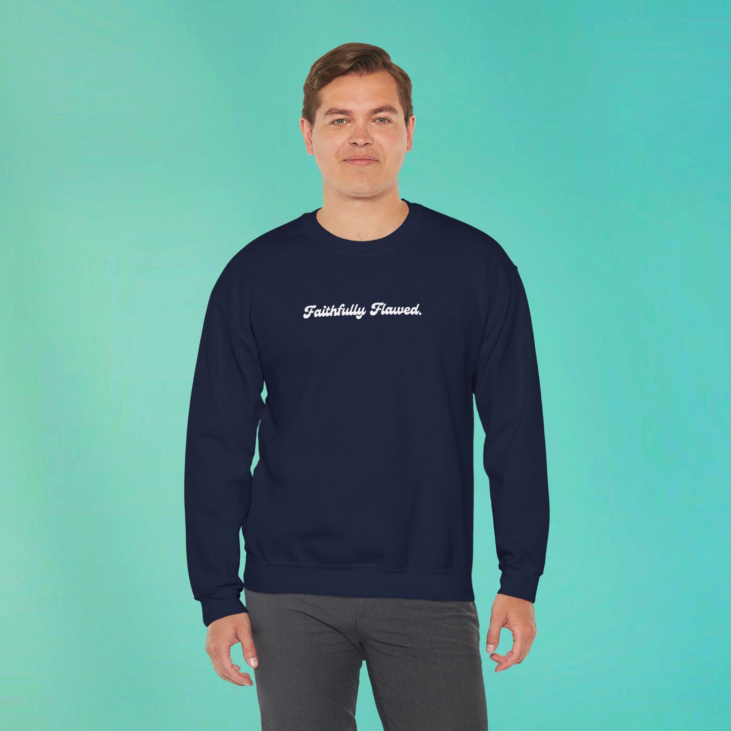 Faithfully Flawed Navy Sweatshirt