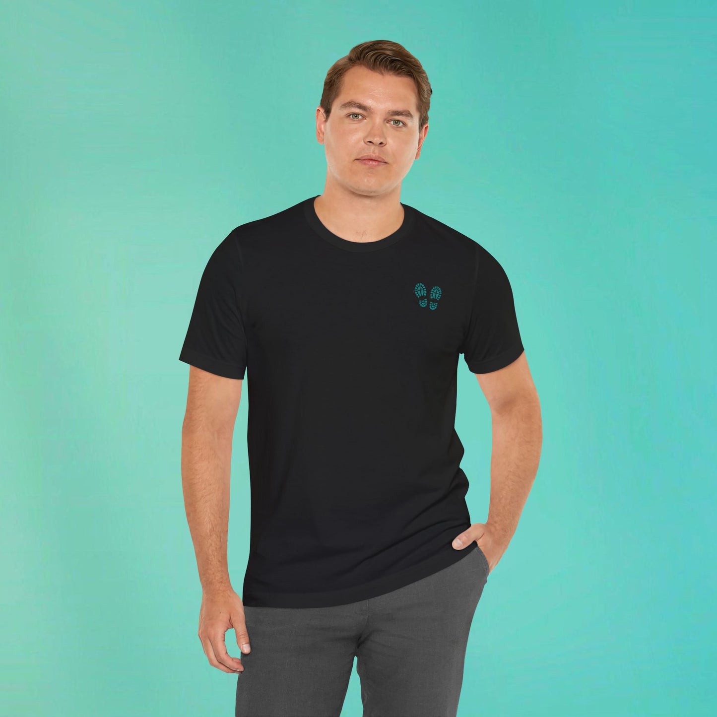 Sunday Running Club Black Distressed Teal Tee