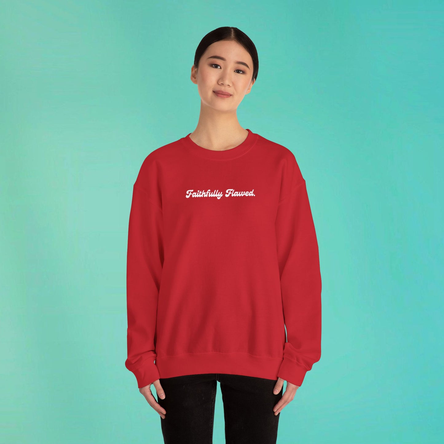 Faithfully Flawed Red Sweatshirt