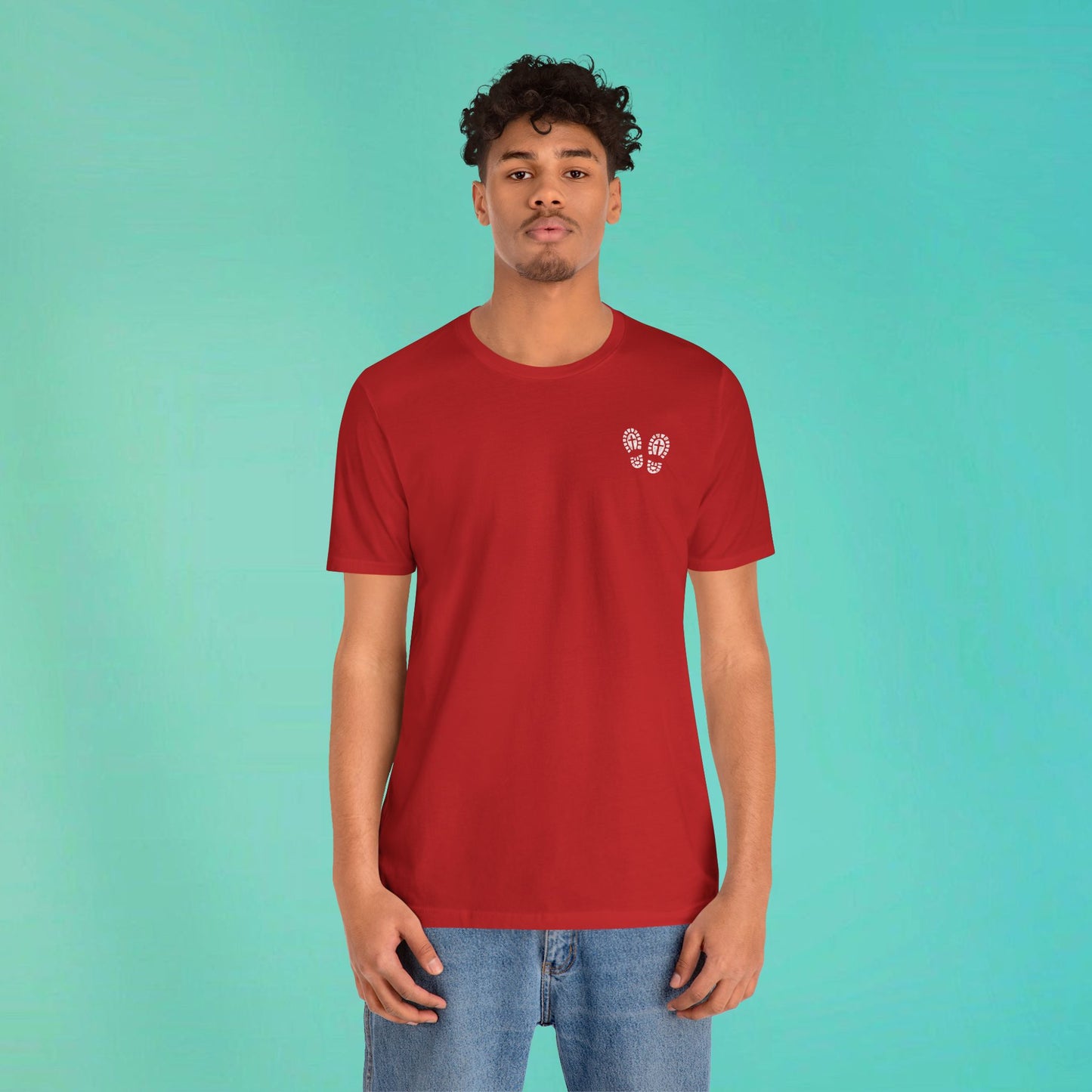 Sunday Running Club Red Distressed White Tee