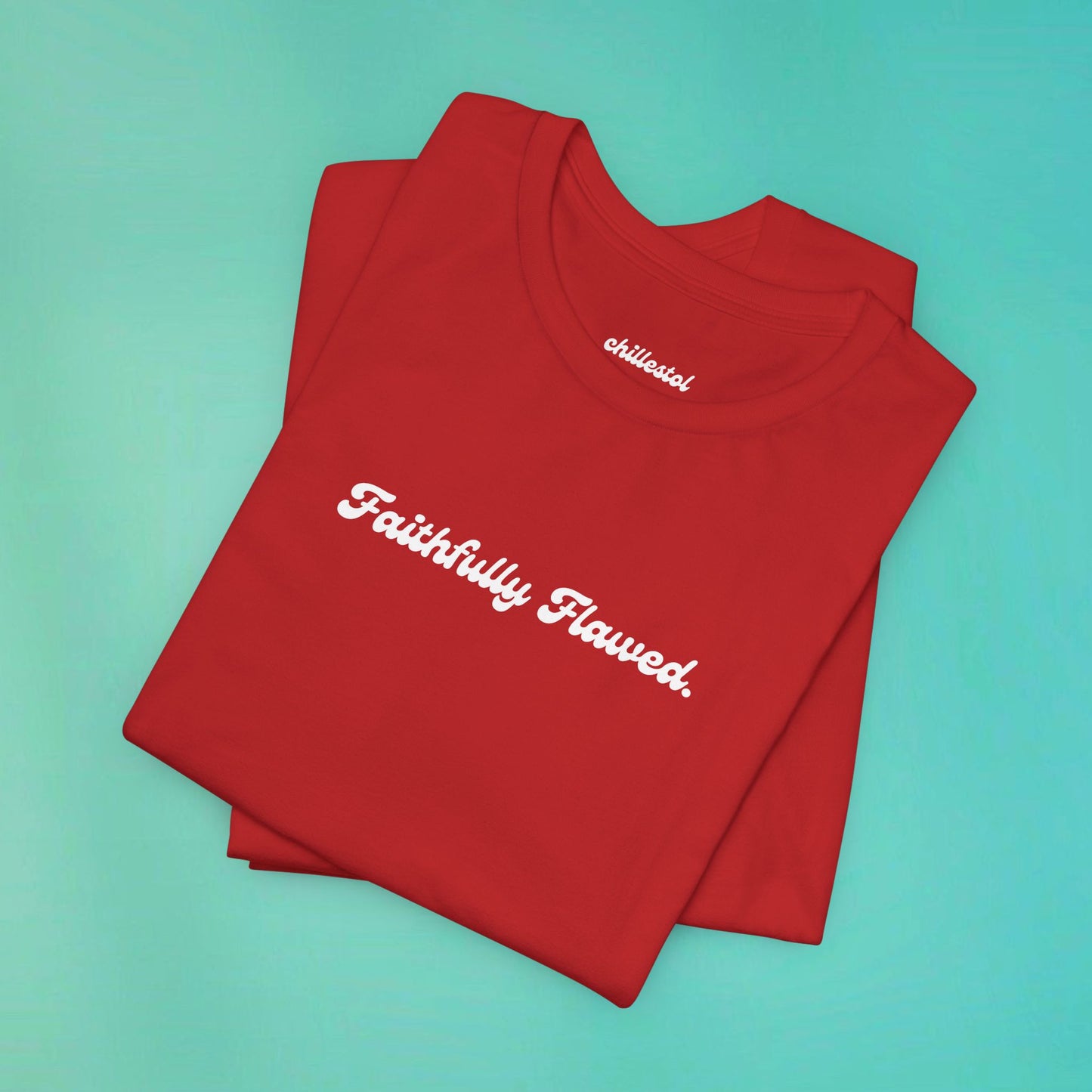 Faithfully Flawed Red Tee
