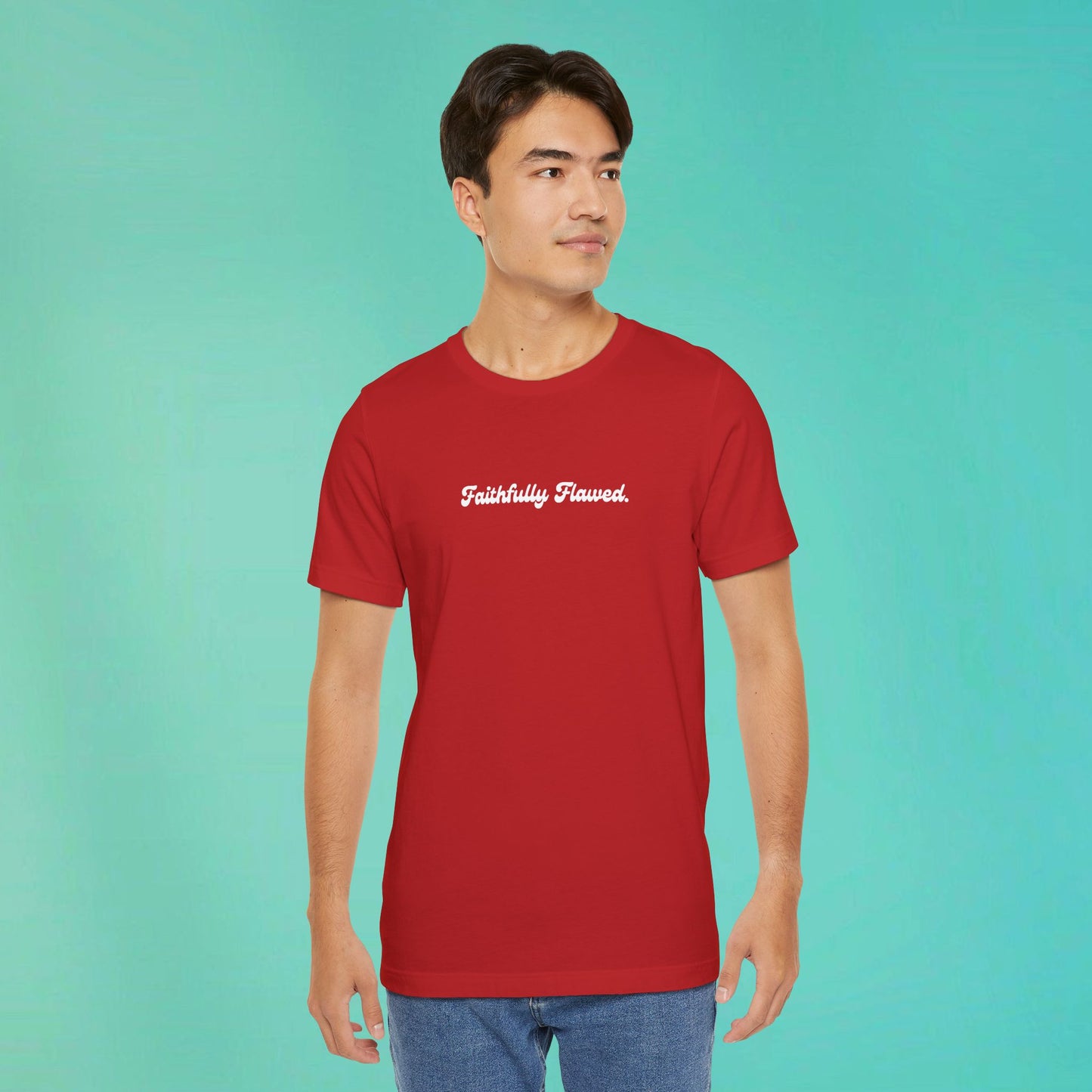 Faithfully Flawed Red Tee