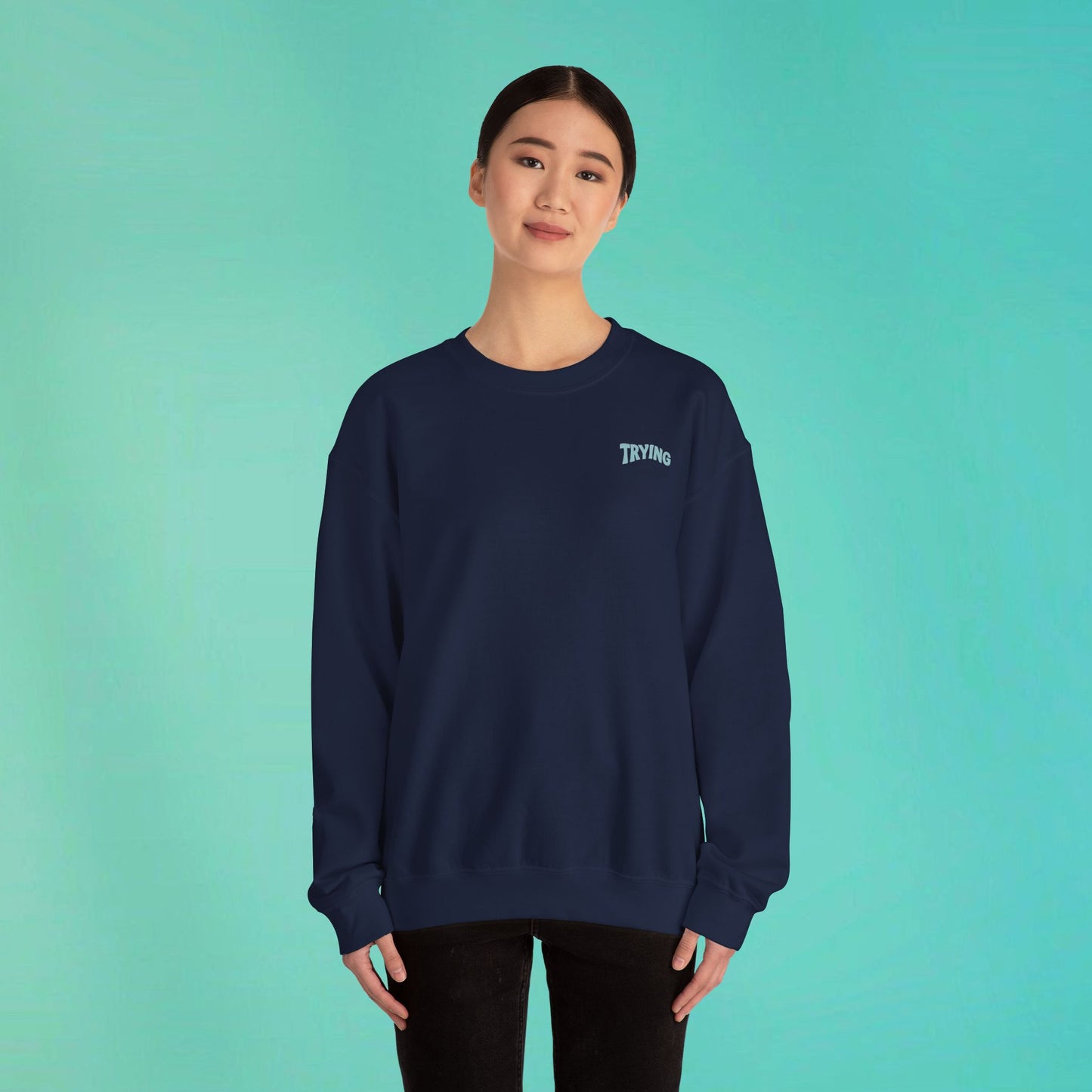 Trying My Best Navy Sweatshirt