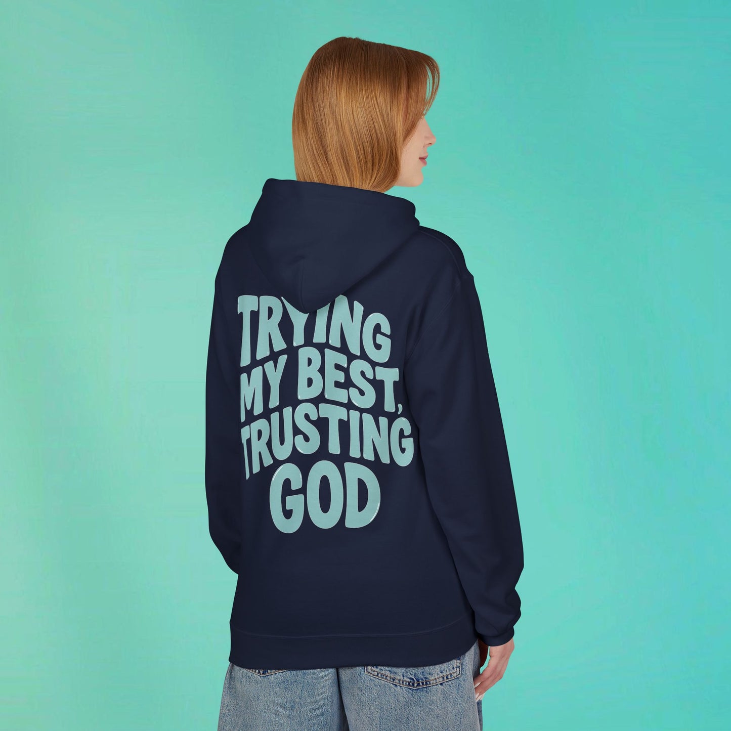 Trying My Best Navy Hoodie