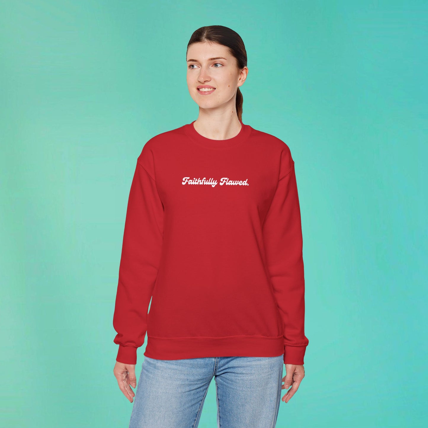 Faithfully Flawed Red Sweatshirt