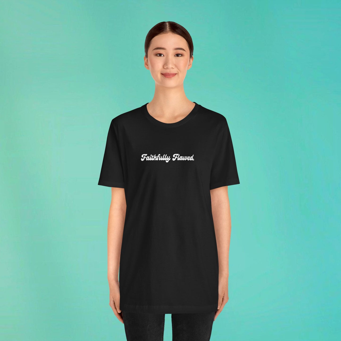 Faithfully Flawed Black Tee