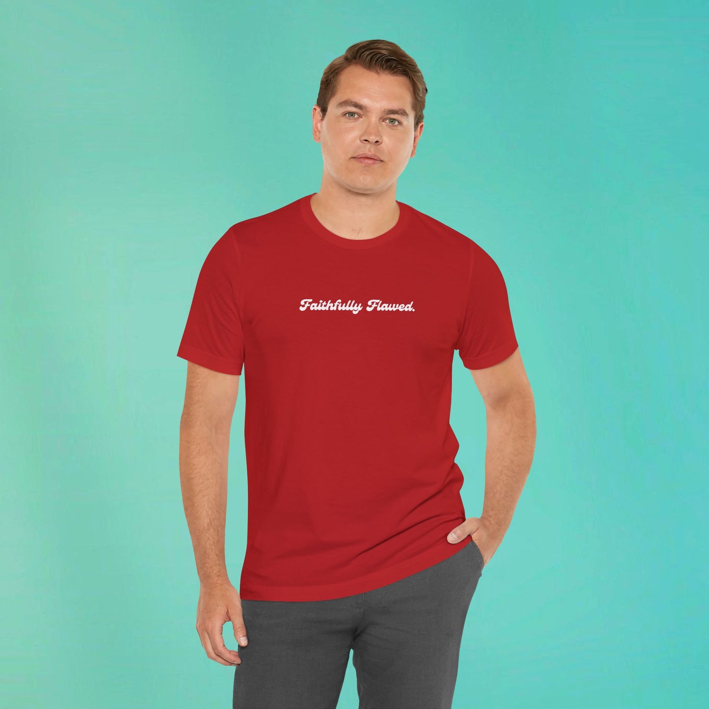 Faithfully Flawed Red Tee