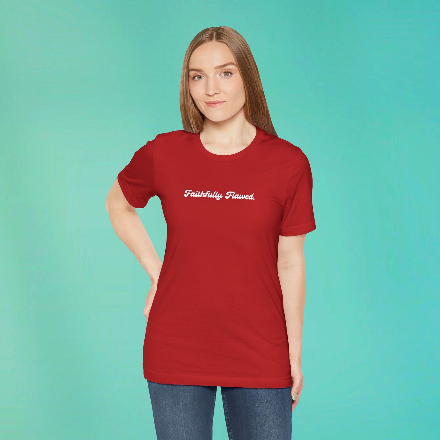 Faithfully Flawed Red Tee