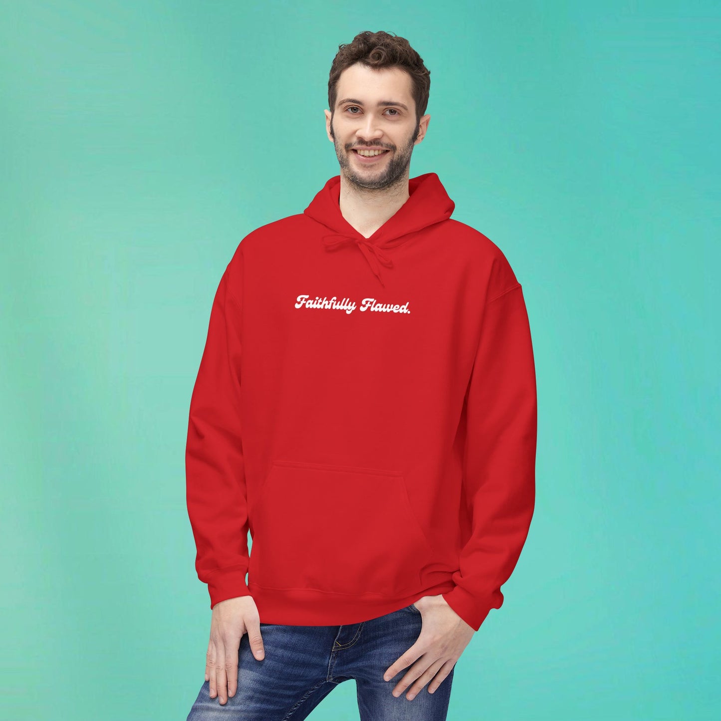 Faithfully Flawed Red Hoodie