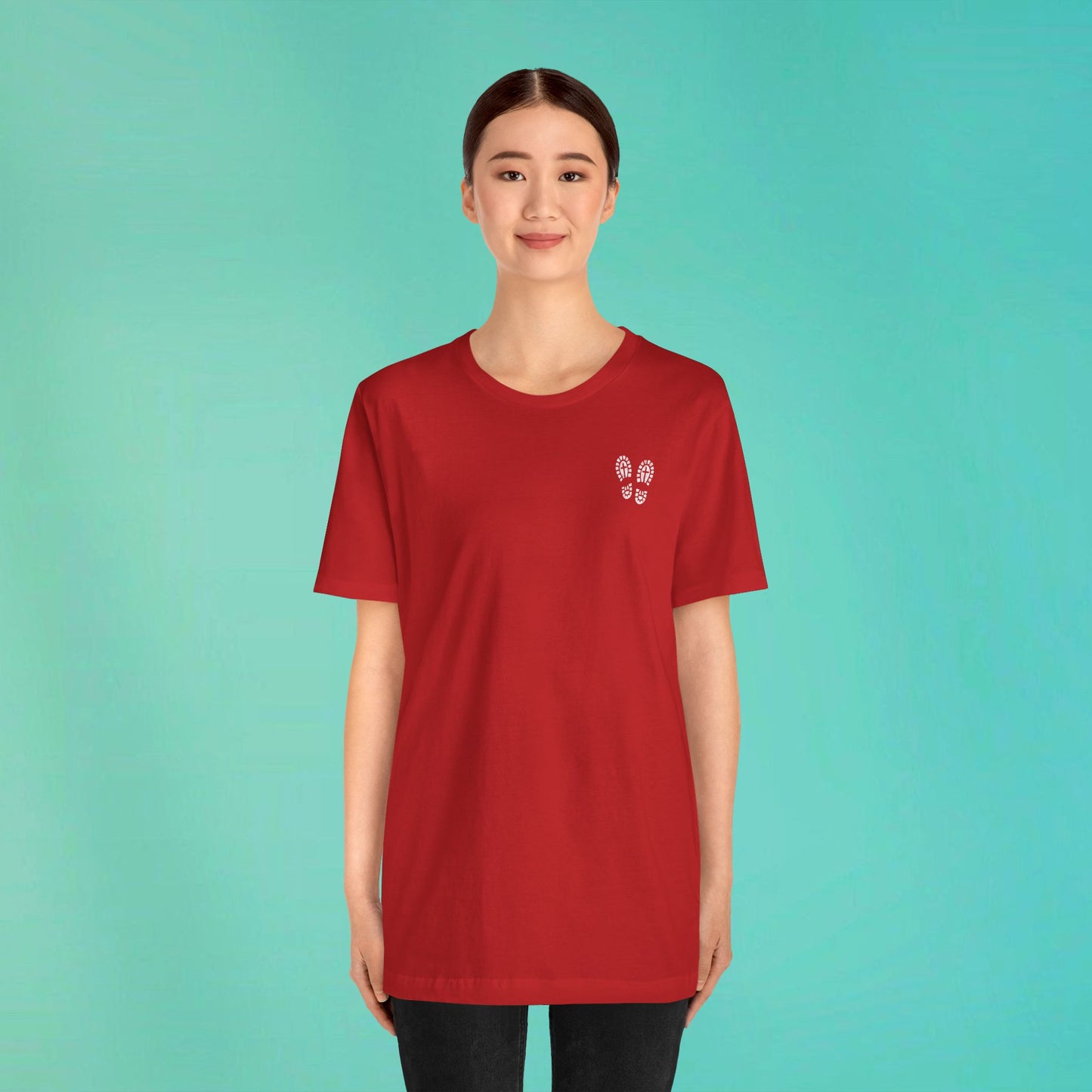 Sunday Running Club Red Distressed White Tee