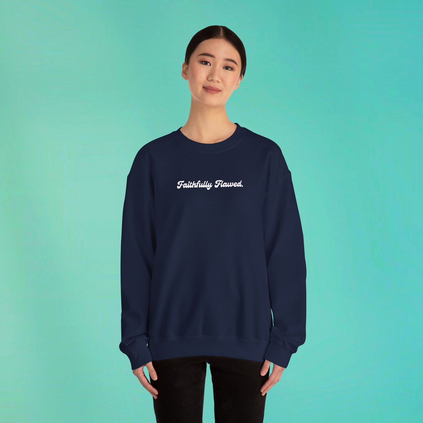 Faithfully Flawed Navy Sweatshirt