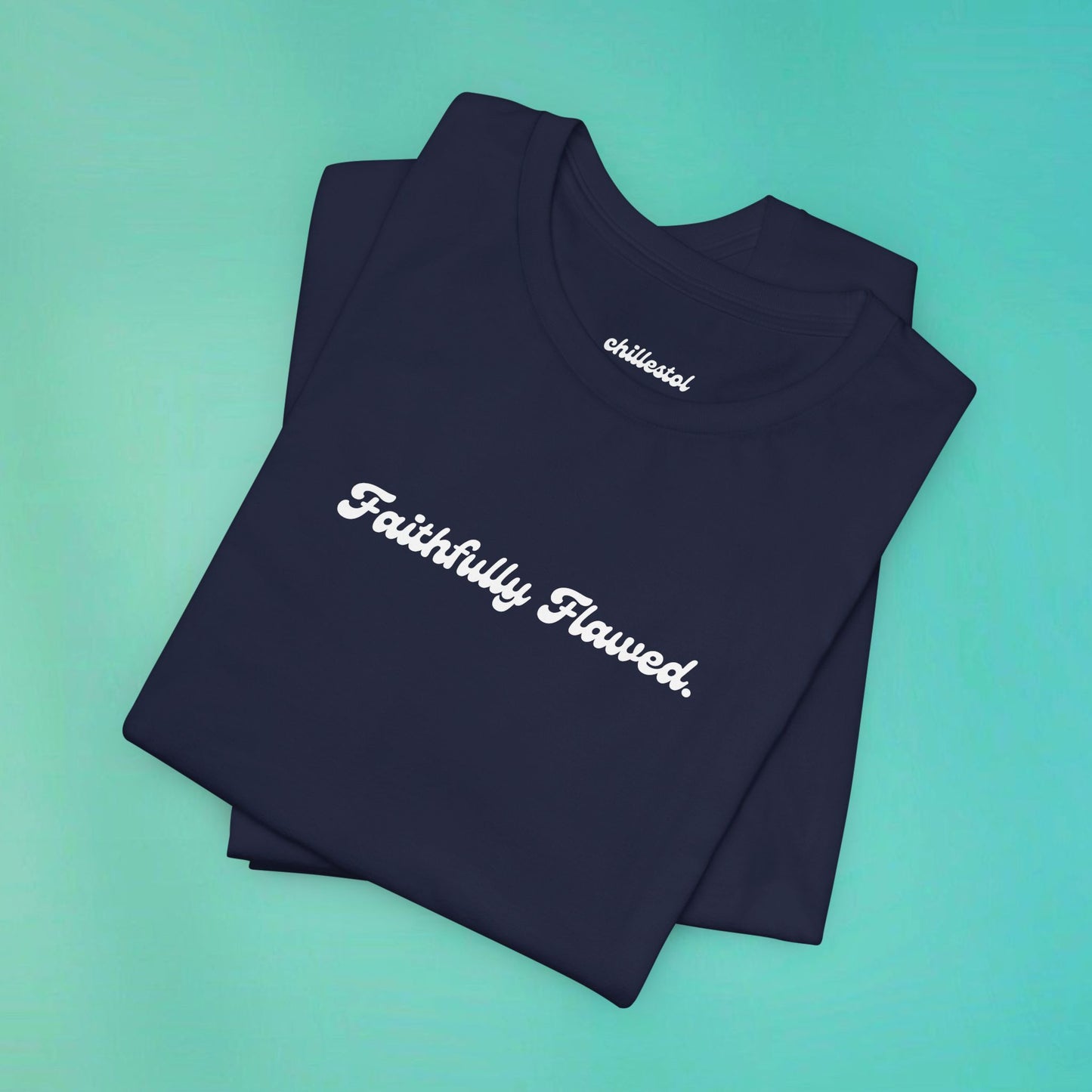 Faithfully Flawed Navy Tee