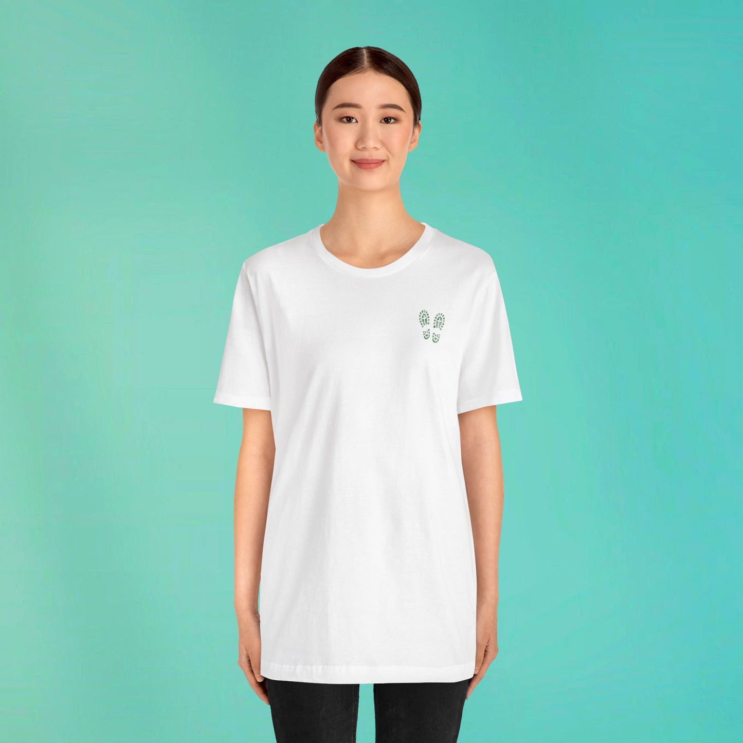 Sunday Running Club White Distressed Green Tee