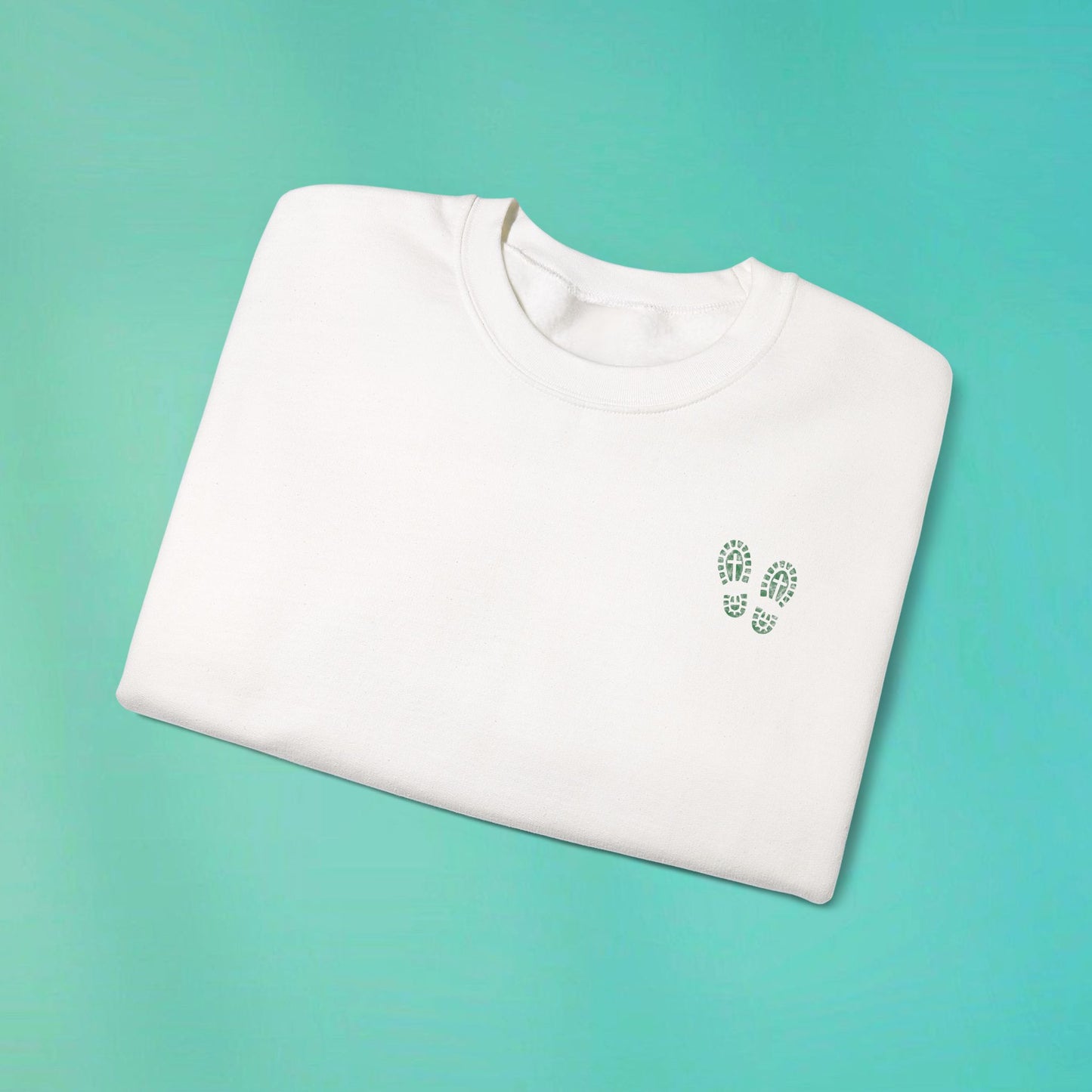 Sunday Running Club White Distressed Green Sweatshirt