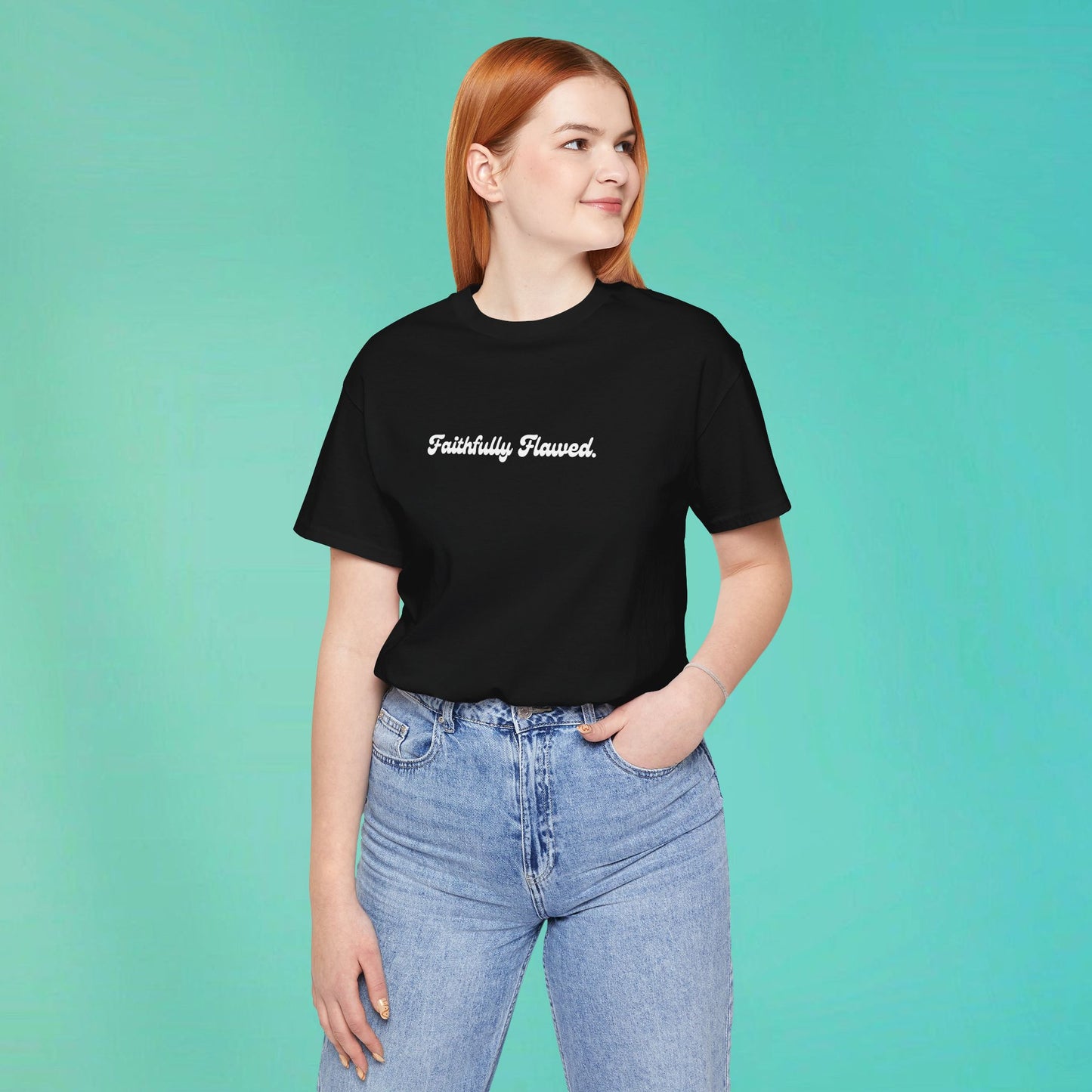 Faithfully Flawed Black Tee