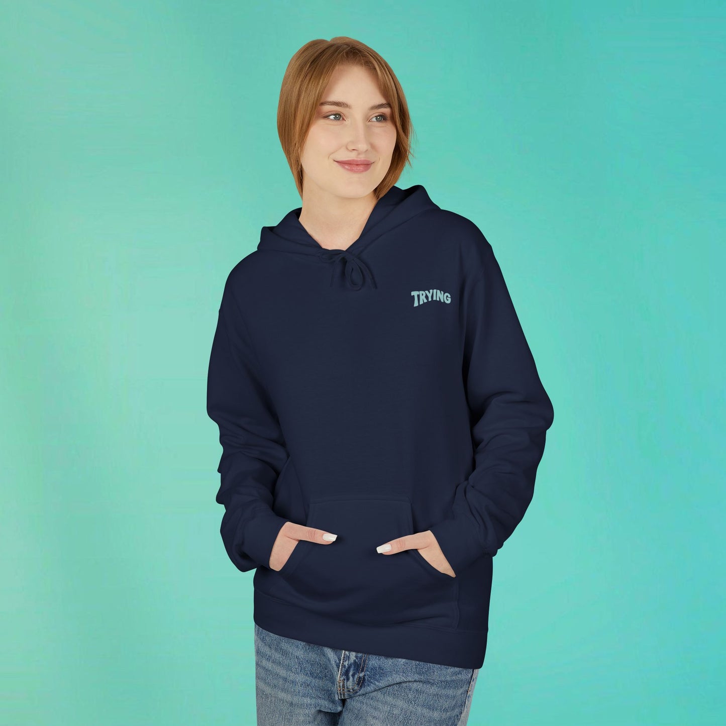 Trying My Best Navy Hoodie