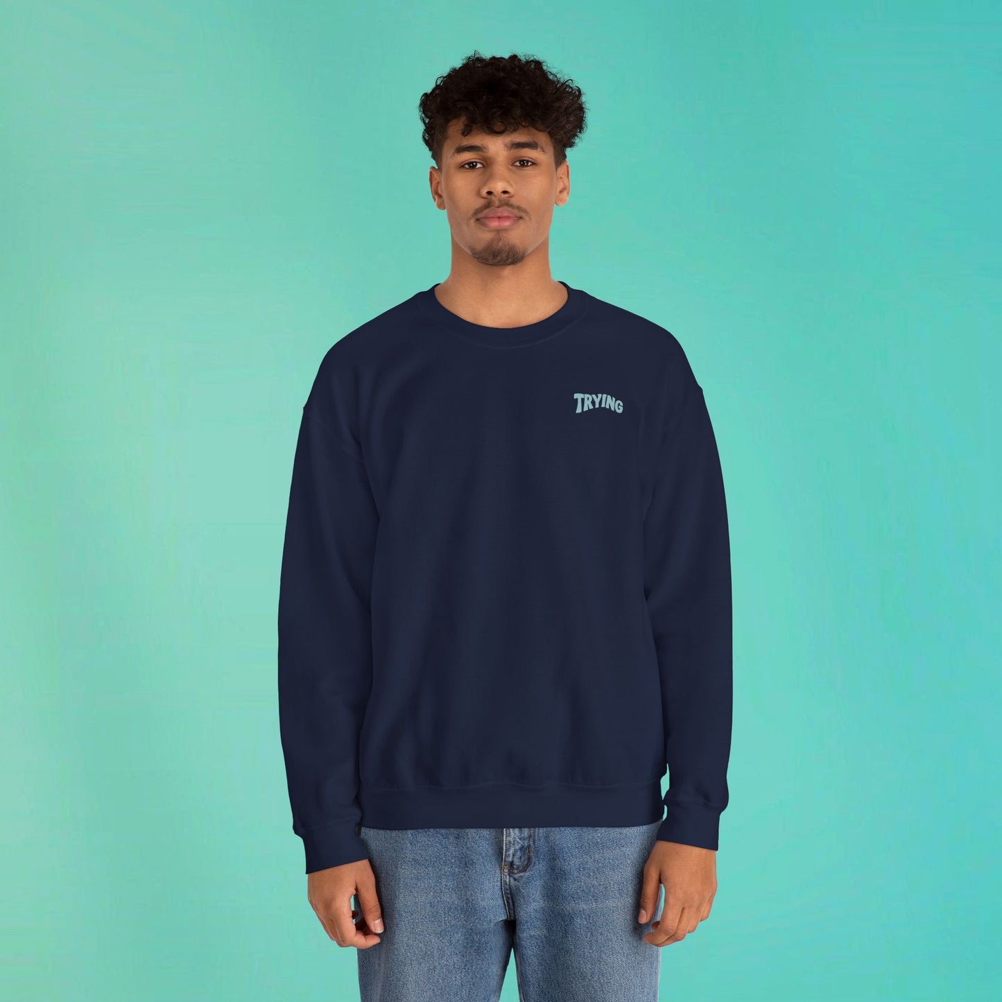 Trying My Best Navy Sweatshirt