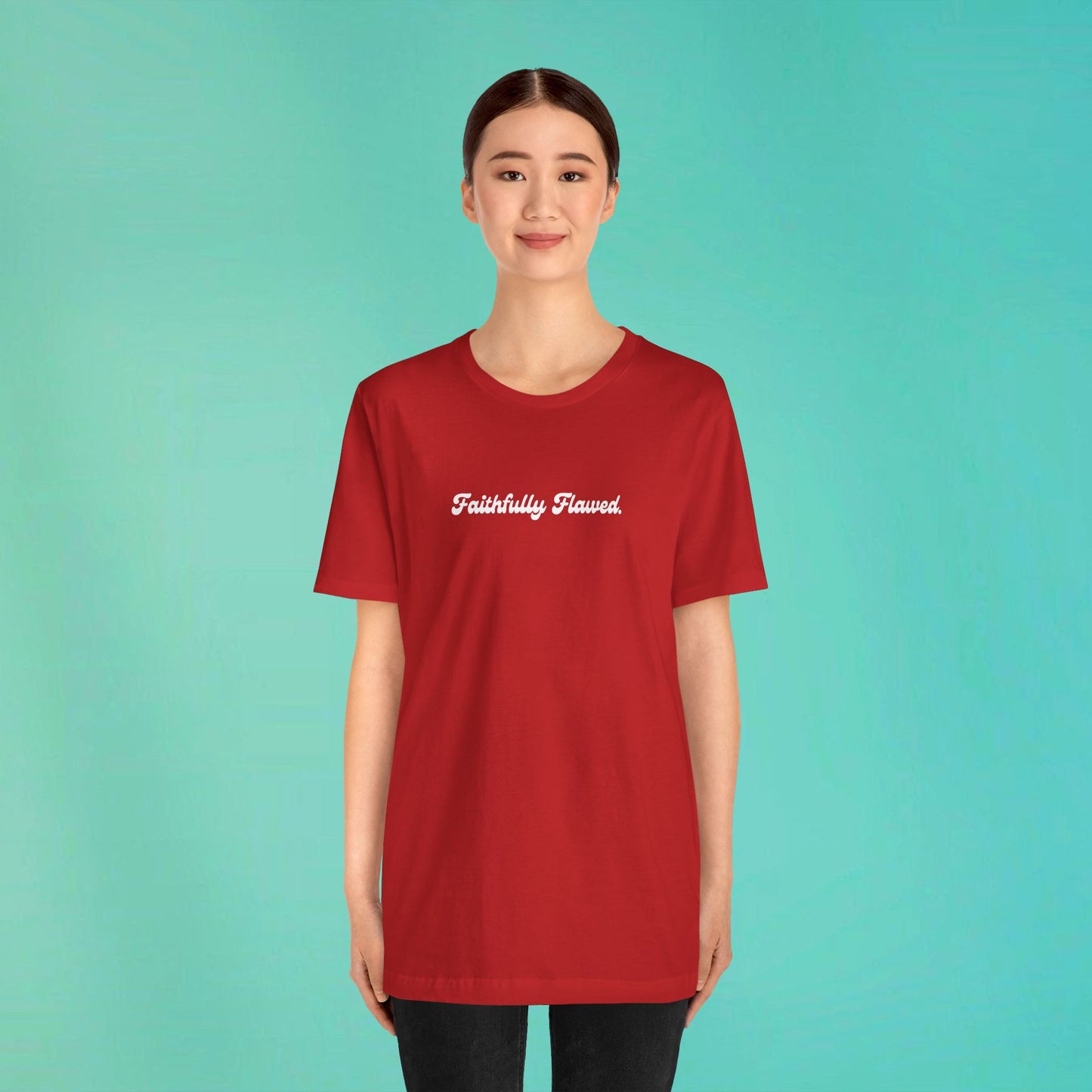 Faithfully Flawed Red Tee