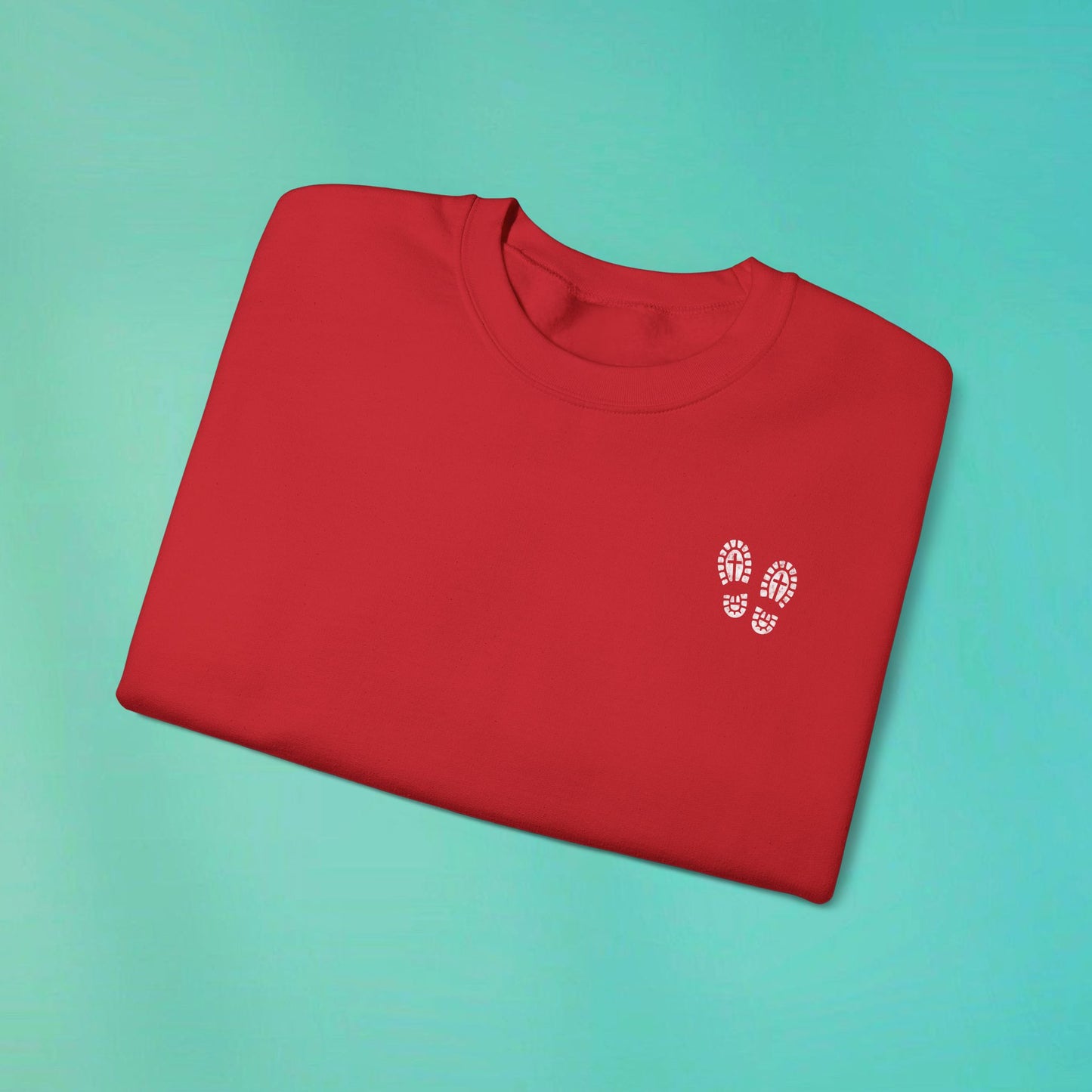 Sunday Running Club Red Distressed White Sweatshirt