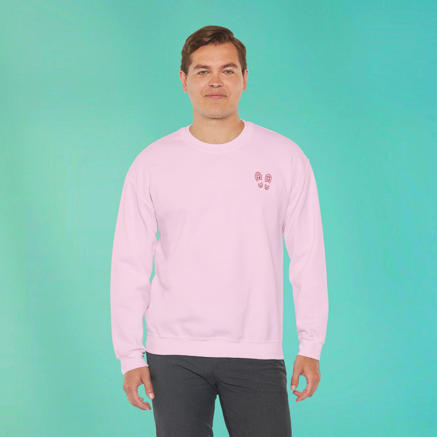 Sunday Running Club Pink Distressed Red Sweatshirt