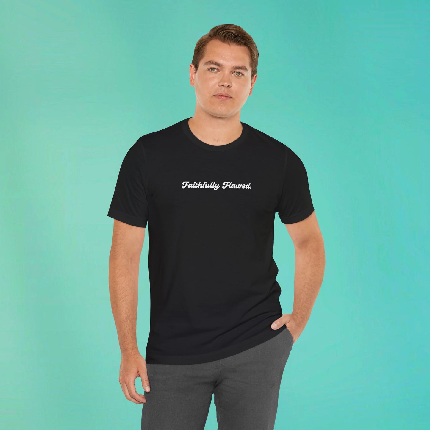 Faithfully Flawed Black Tee