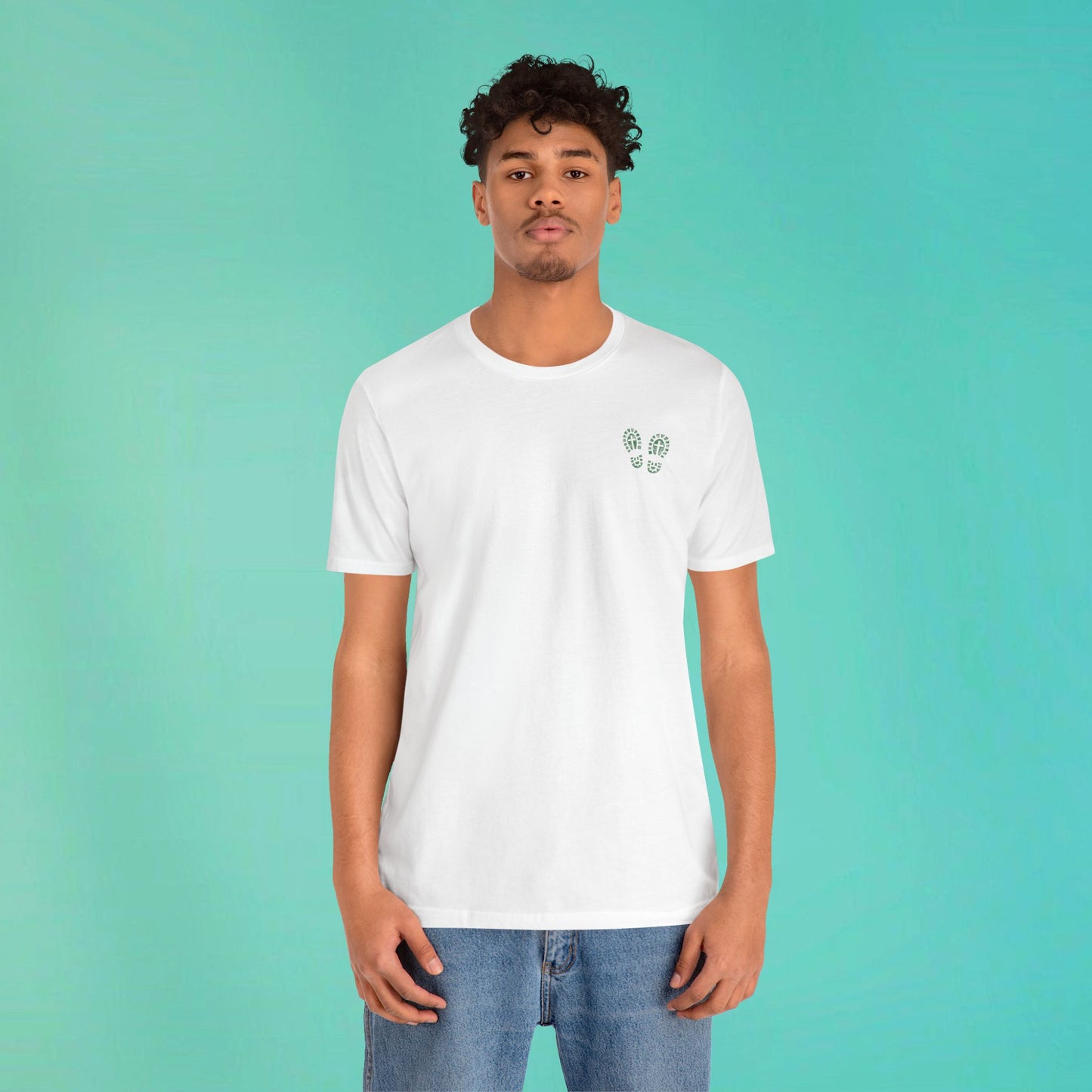 Sunday Running Club White Distressed Green Tee