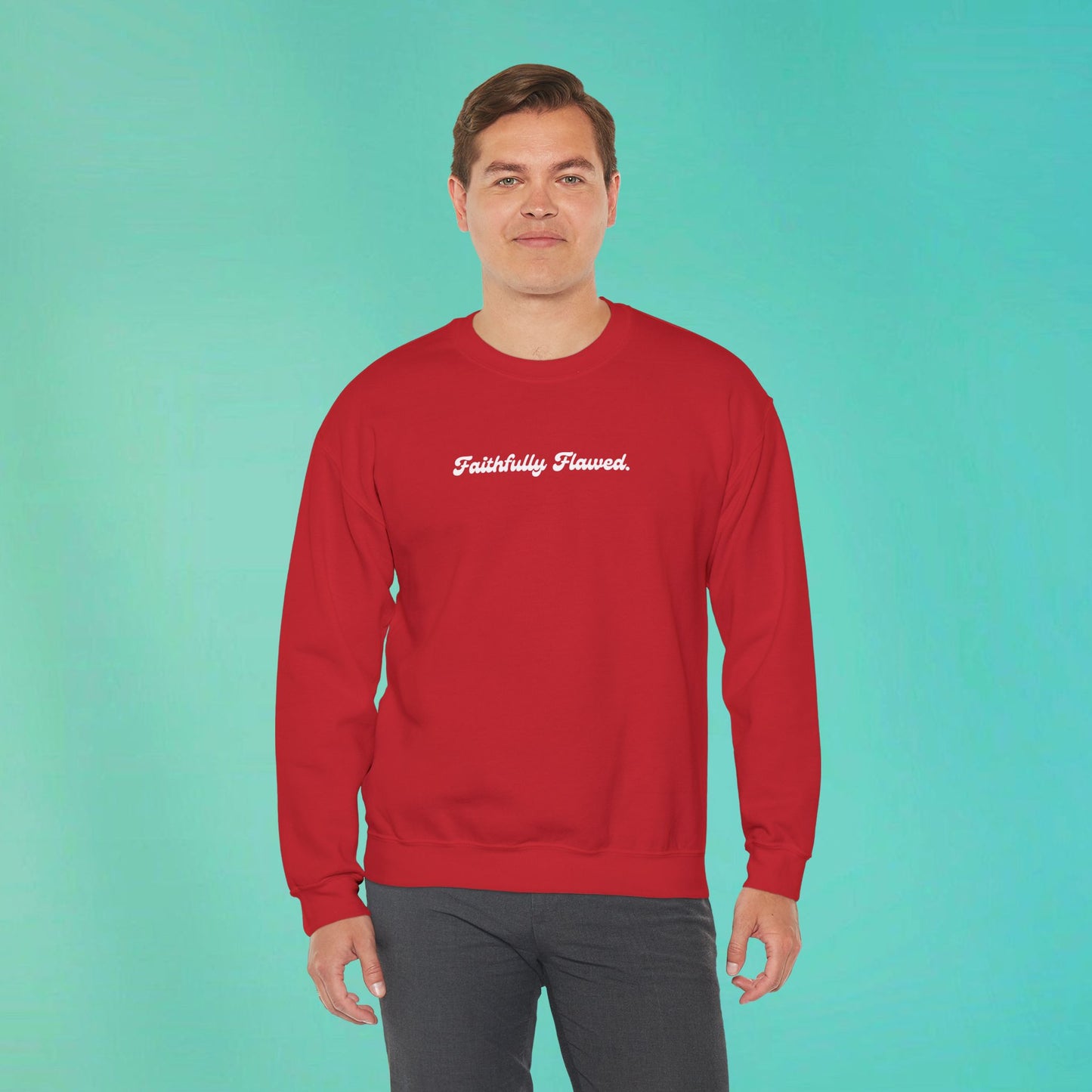 Faithfully Flawed Red Sweatshirt