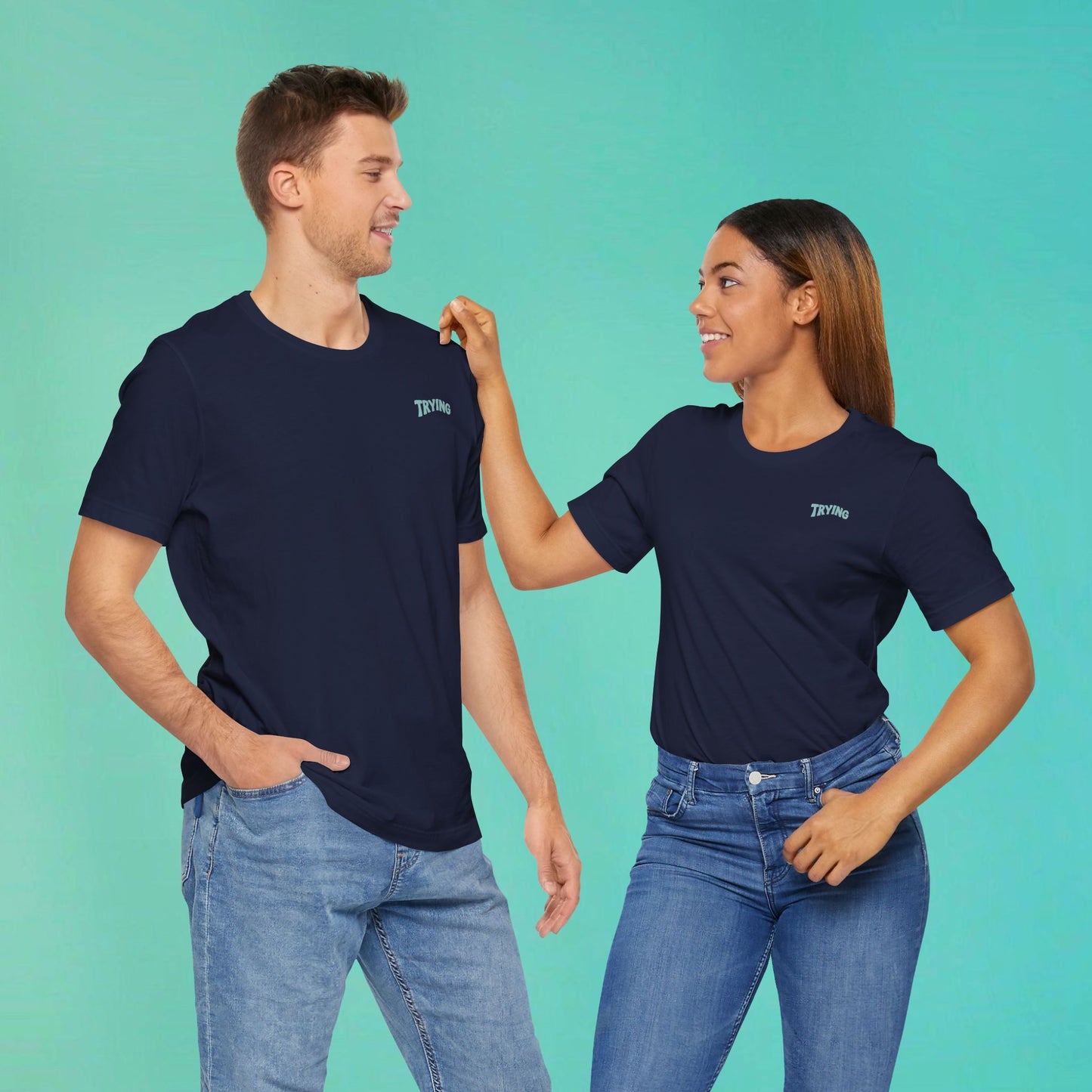 Trying My Best Navy Tee