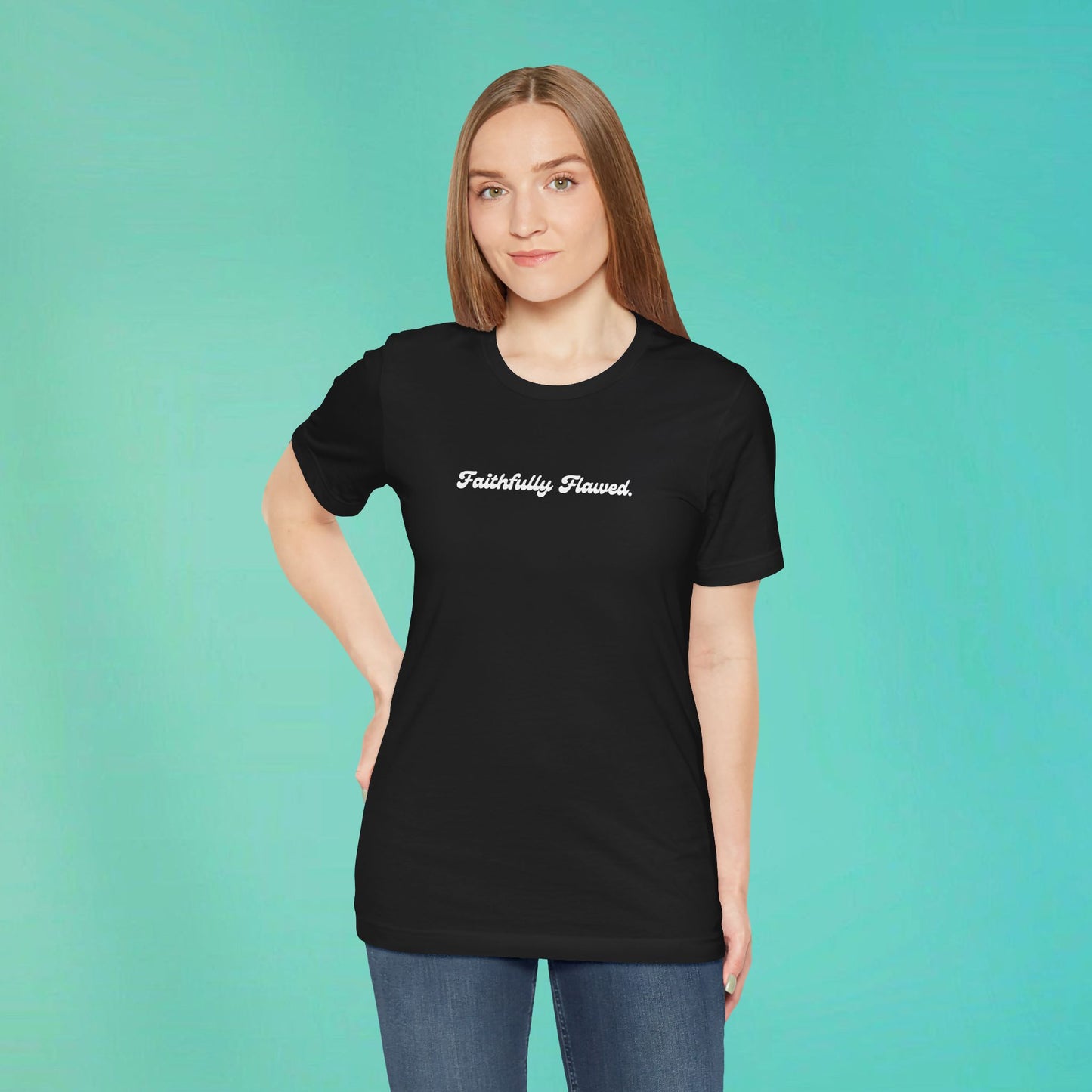 Faithfully Flawed Black Tee