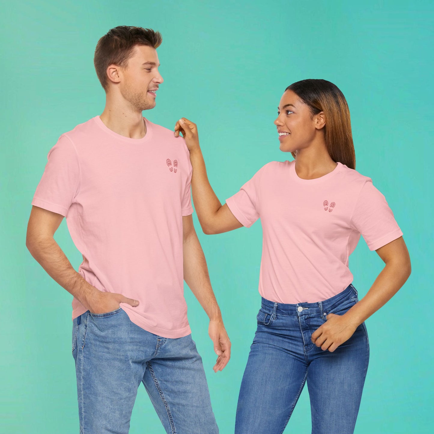 Sunday Running Club Pink Distressed Red Tee