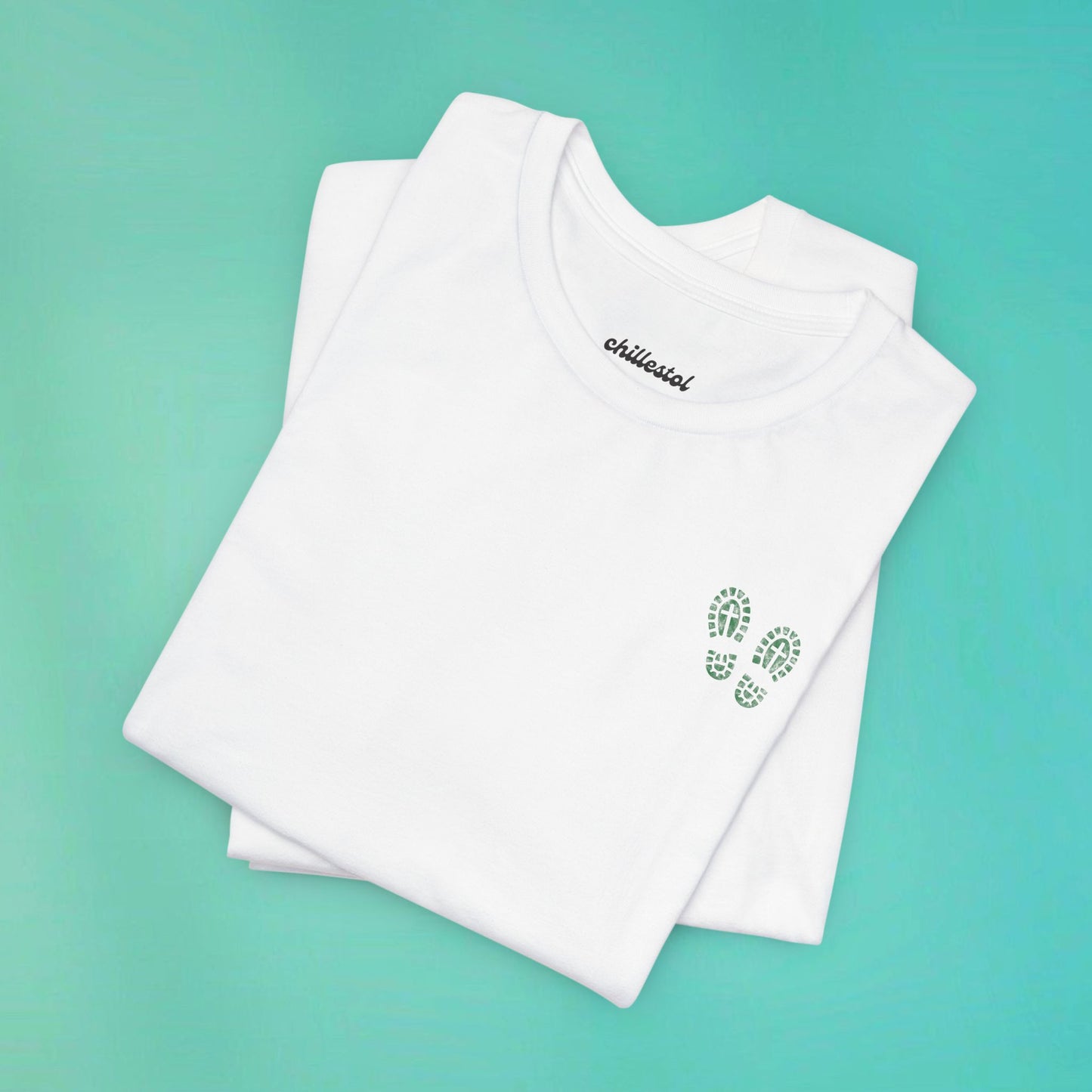Sunday Running Club White Distressed Green Tee