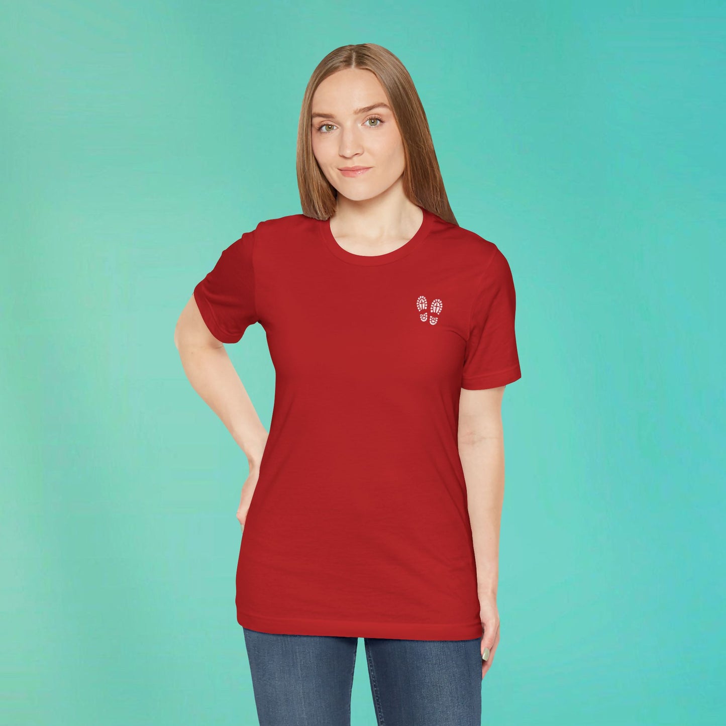 Sunday Running Club Red Distressed White Tee