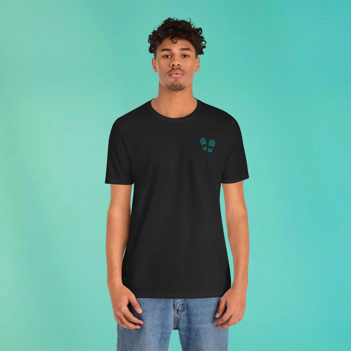 Sunday Running Club Black Distressed Teal Tee