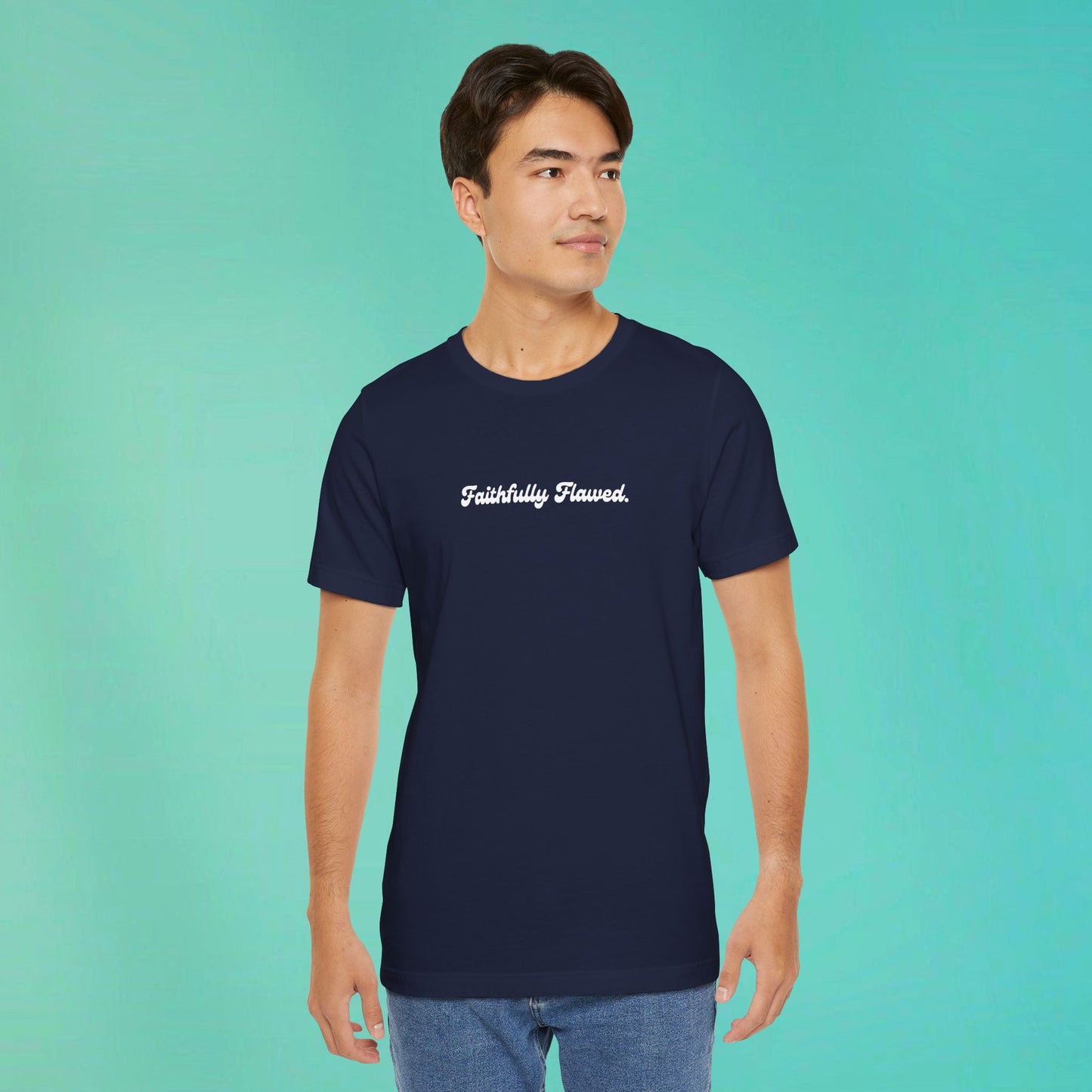 Faithfully Flawed Navy Tee