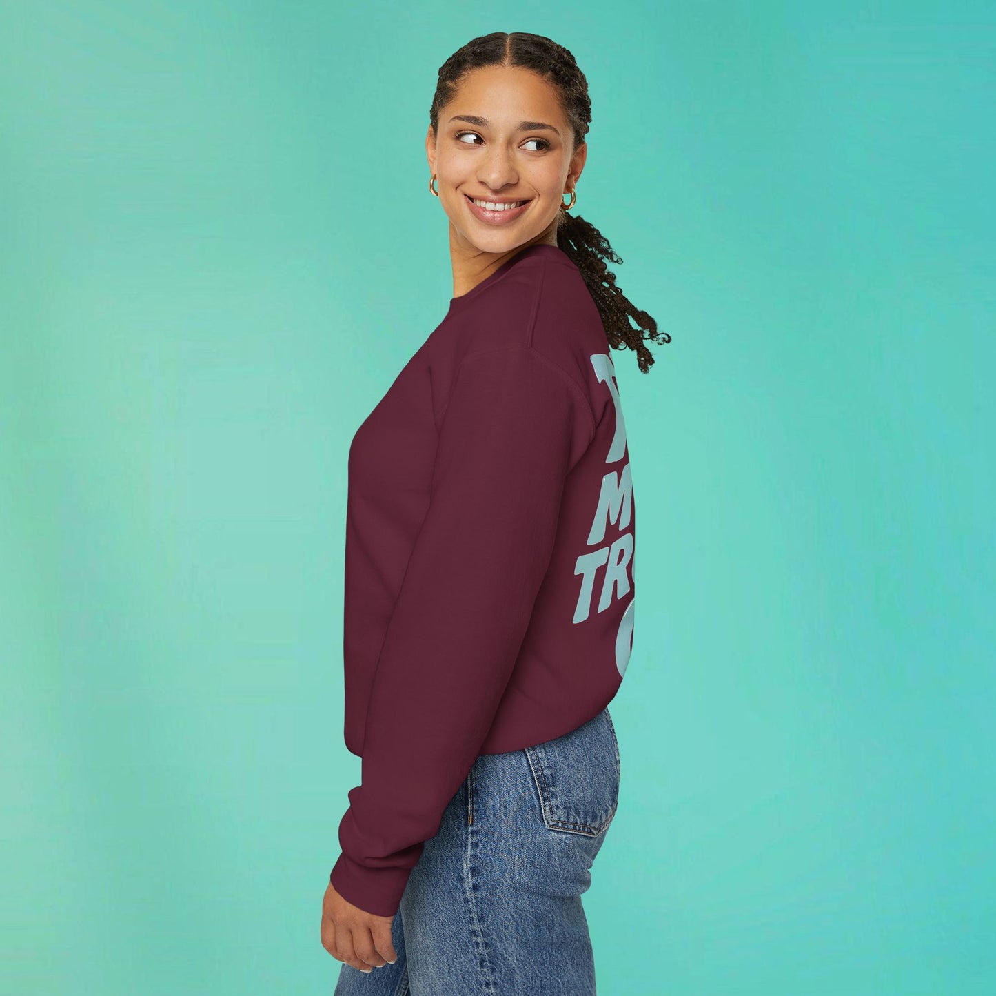 Trying My Best Maroon Sweatshirt