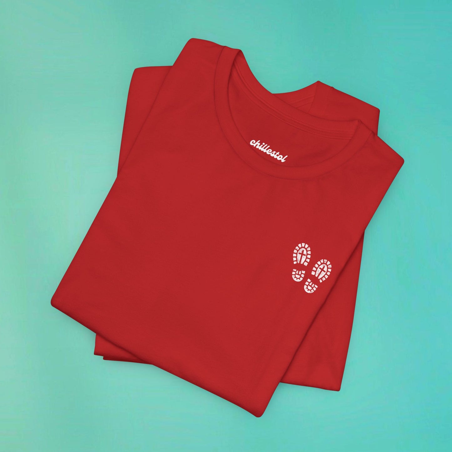 Sunday Running Club Red Distressed White Tee