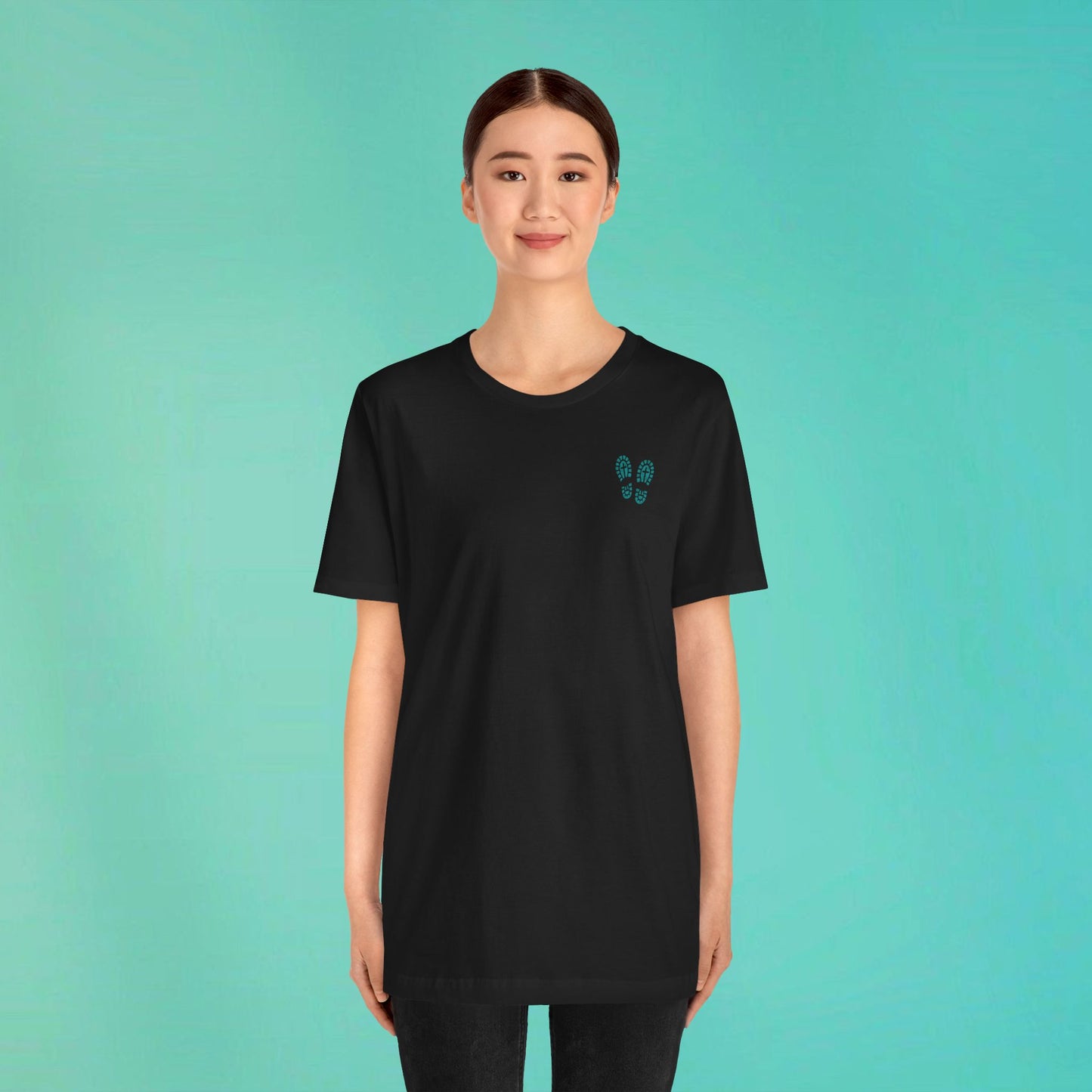 Sunday Running Club Black Distressed Teal Tee