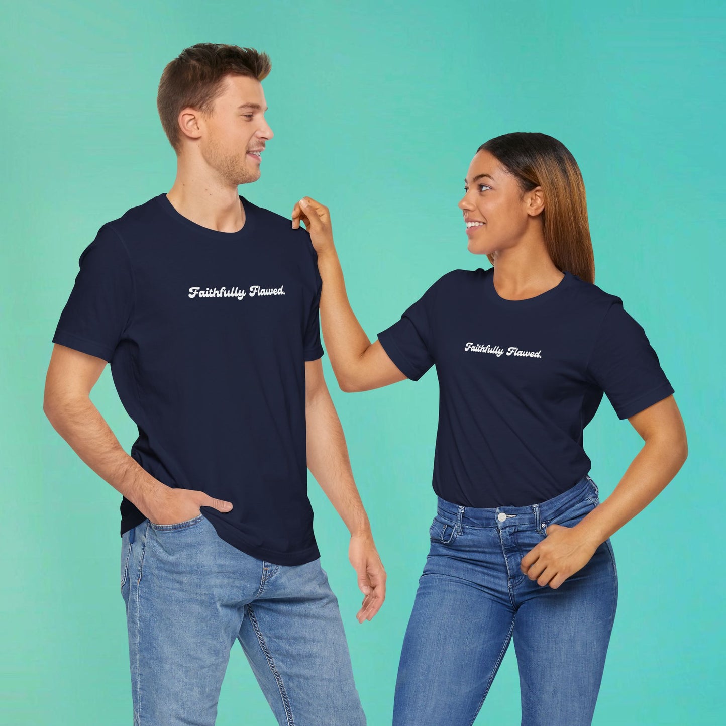 Faithfully Flawed Navy Tee