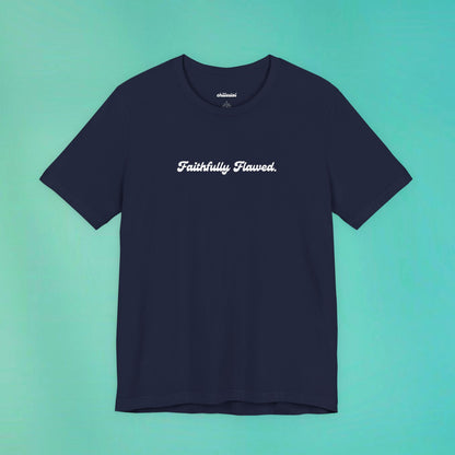 Faithfully Flawed Navy Tee