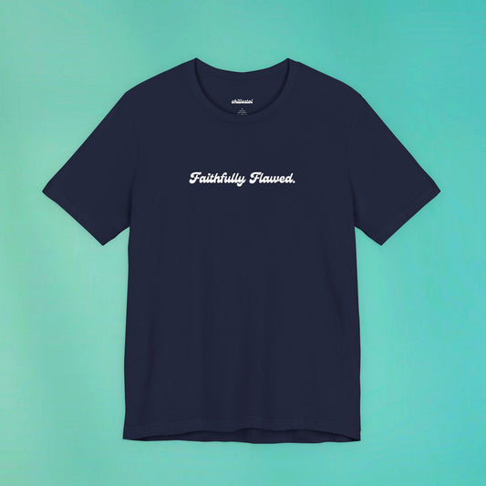 Faithfully Flawed Navy Tee