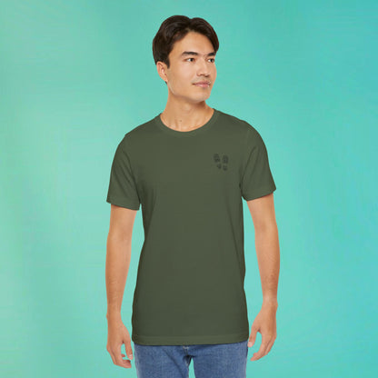 Sunday Running Club Military Green Distressed Black Tee