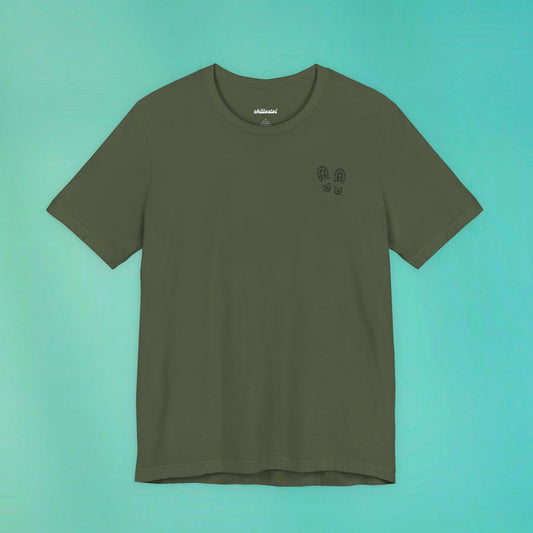 Sunday Running Club Military Green Distressed Black Tee