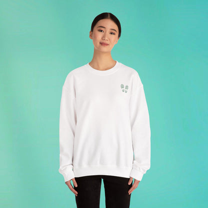 Sunday Running Club White Distressed Green Sweatshirt