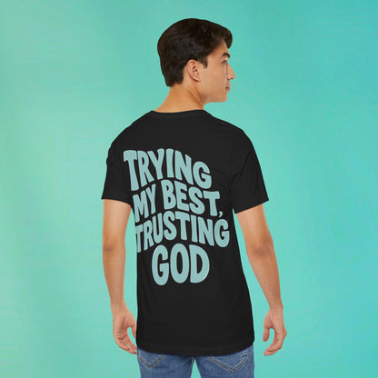 Trying My Best Black Tee
