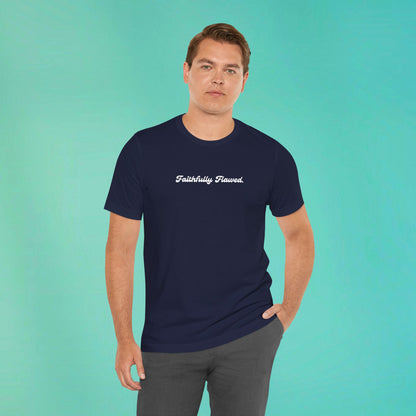 Faithfully Flawed Navy Tee