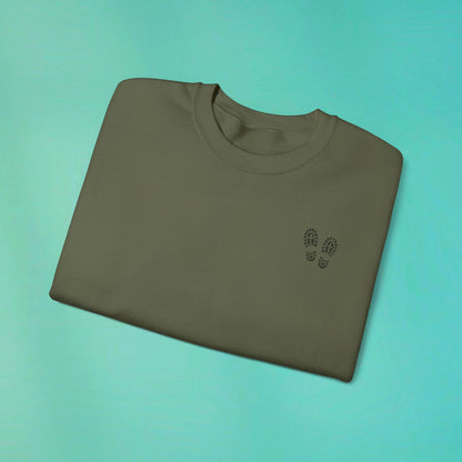 Sunday Running Club Military Green Distressed Black Sweatshirt