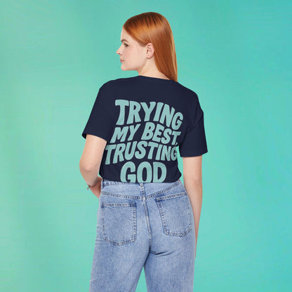 Trying My Best Navy Tee