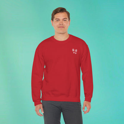 Sunday Running Club Red Distressed White Sweatshirt